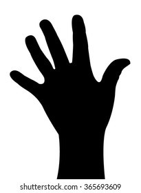lady hand silhouette vector