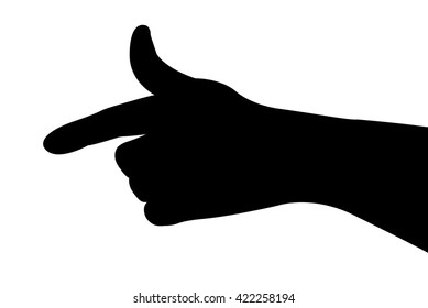lady hand silhouette vector