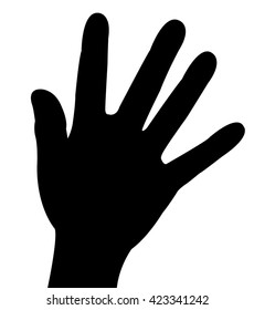 lady hand silhouette vector