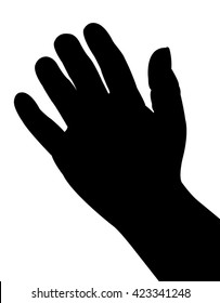lady hand silhouette vector