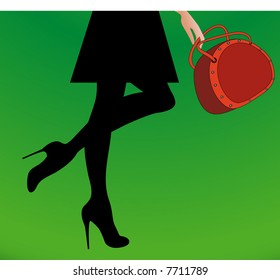 lady with handbag