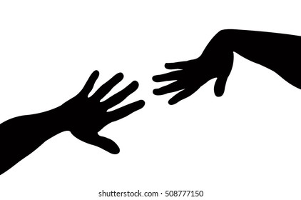Lady Hands Silhouette Vector Stock Vector (Royalty Free) 508777150 ...