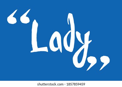 Lady Handwritten Font Black Color Text On Light Yellow Background