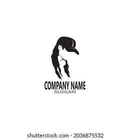 Lady hat beauty fashion vector template