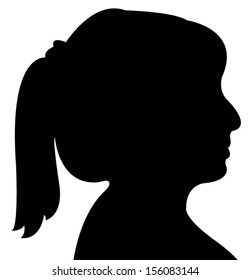lady head silhouette vector 