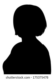 lady head silhouette vector 