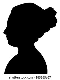 lady head silhouette vector 