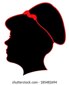 lady head silhouette vector 