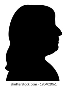 lady head silhouette vector 