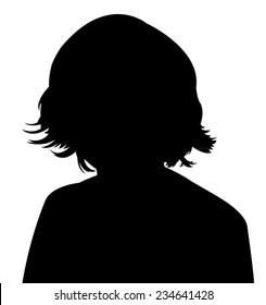 A Lady Head Silhouette Vector  