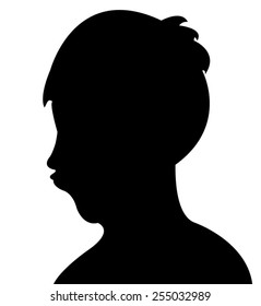 a lady head silhouette vector