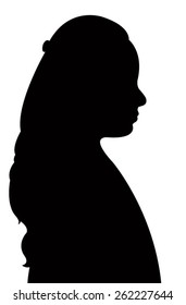 lady head silhouette vector 