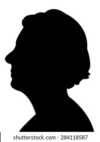 a lady head silhouette vector