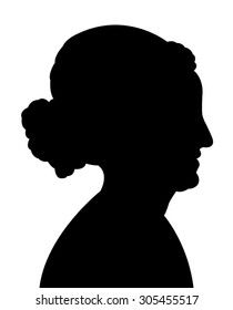 a lady head silhouette vector