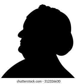 a lady head silhouette vector