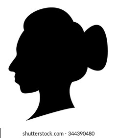 a lady head silhouette vector