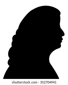 a lady head silhouette vector