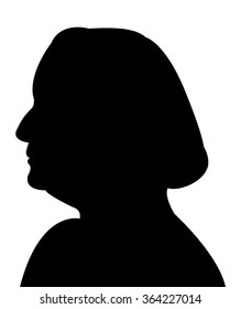 lady head silhouette vector 