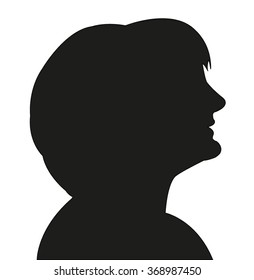 lady head silhouette vector 