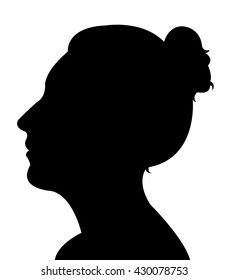 lady head silhouette vector 