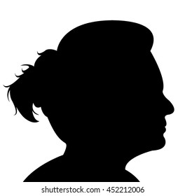 lady head silhouette vector 