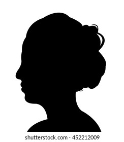 lady head silhouette vector 