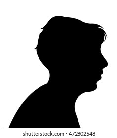 a lady head, silhouette vector