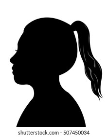 lady head silhouette vector 