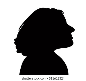 lady head silhouette vector 