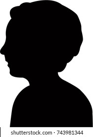 a lady head silhouette vector