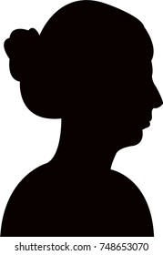 a lady head silhouette vector