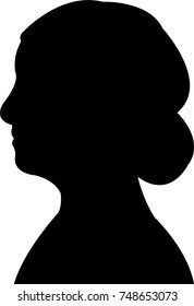 Lady Head Silhouette Vector Stock Vector (Royalty Free) 224759410 ...