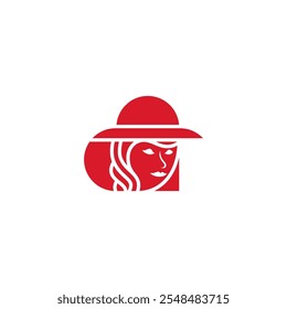Lady heart creative logo design.