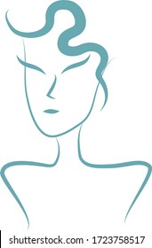 lady icon abstract design vector eps.10