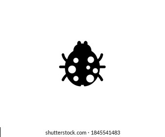 Lady Beetle vector icon. Isolated ladybug illustration