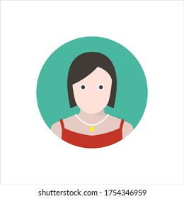 Lady icon on white background