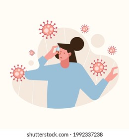 lady with inhaler for covid19