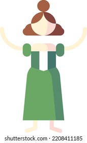 lady isolated design element stock illustration. Vector on a white background