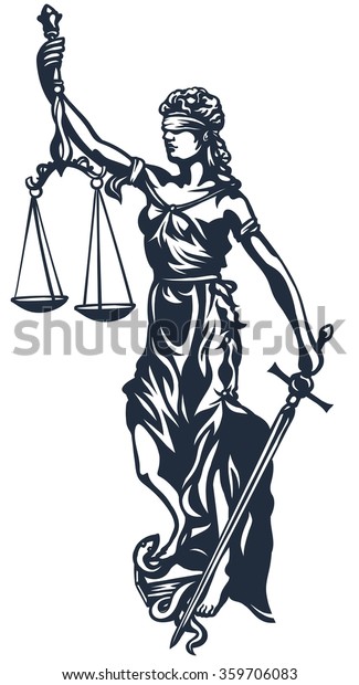 Lady Justice Stock Vector (Royalty Free) 359706083