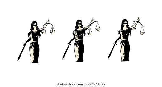 Lady Justice Law Design Illustration vector eps format , suitable for your design needs, logo, illustration, animation, etc.