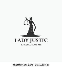 lady justice law logo design inspirations