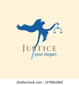 Lady Justice Logo Template