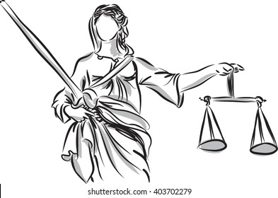 lady justice sculpture illustration