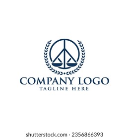 lady justice theme logo vector design with related to the attorney 
