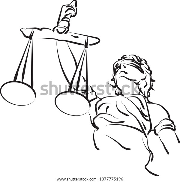 lady justice vector