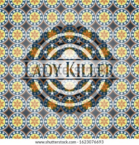 Lady Killer arabesque emblem. arabic decoration.