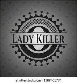 Lady Killer black badge. Vector Illustration. Detailed.
