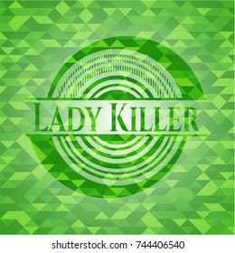 Lady Killer green mosaic emblem