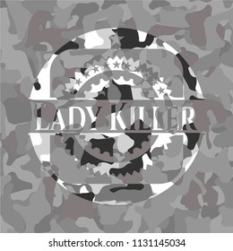 Lady Killer grey camouflage emblem