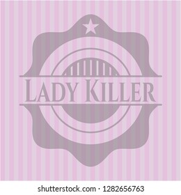 Lady Killer retro pink emblem